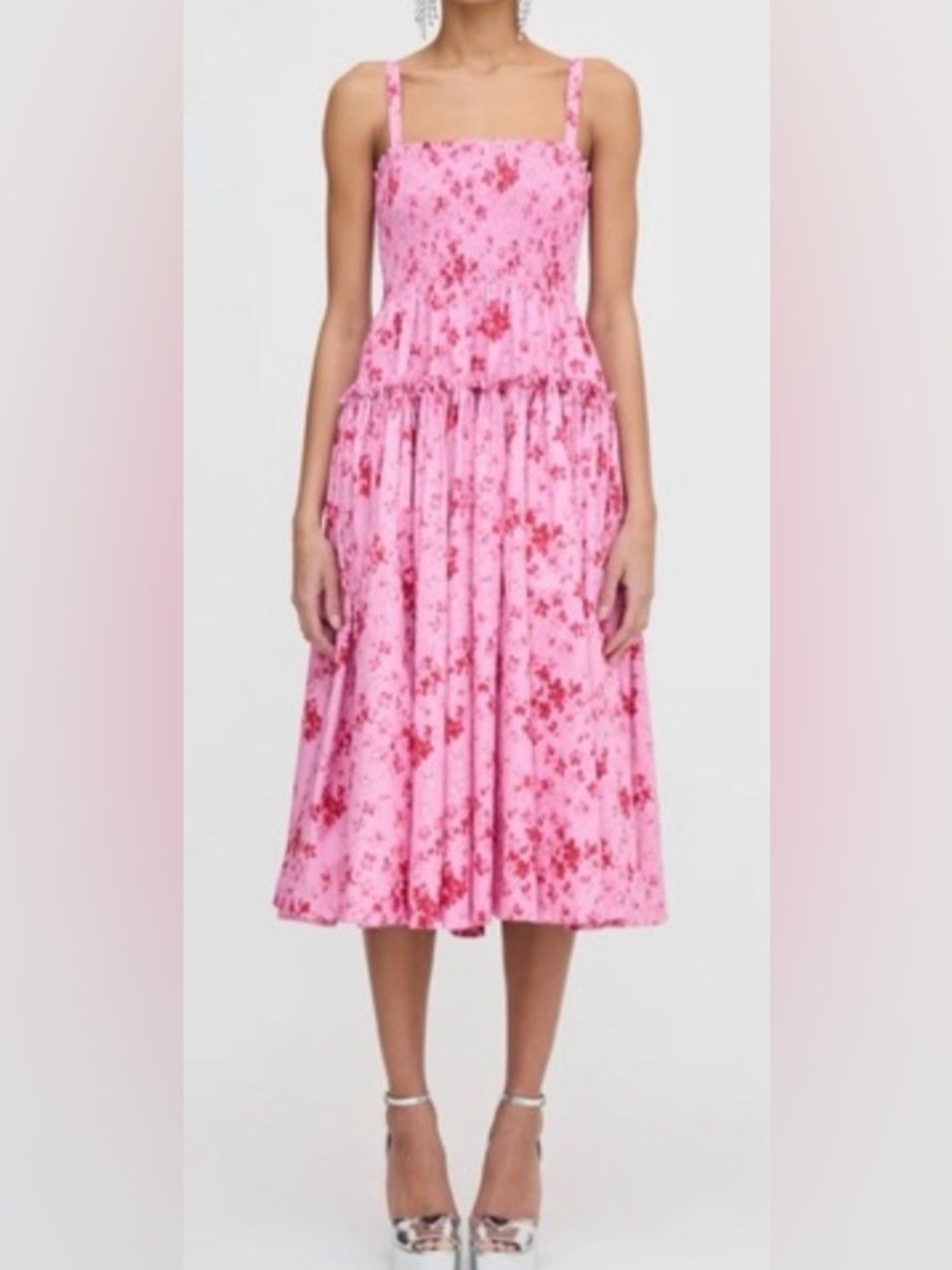 New Hill House The Nap Dress Seraphina Pink  Floral coquette - Picture 2 of 10